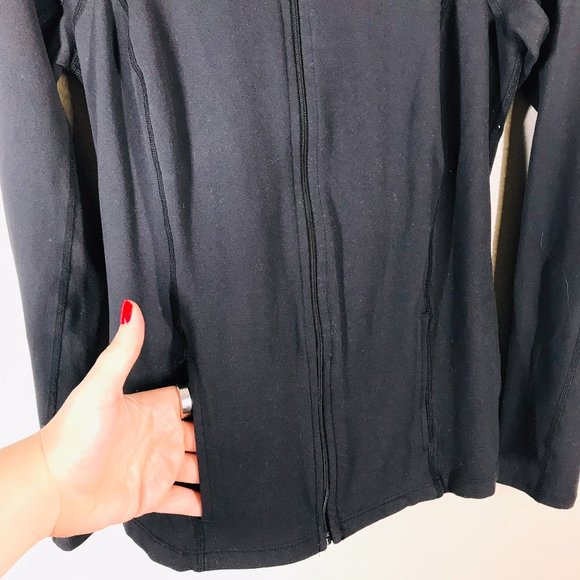 Kate Spade x Beyond Yoga Black Bow Neck Zip up Athletic Jacket - Picture 4 of 16